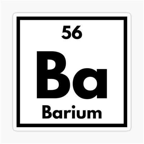 "Periodic Table element Barium Ba number 56" Sticker for Sale by ...