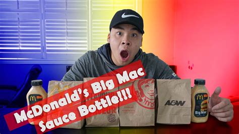 MCDONALD'S BIG MAC SAUCE BOTTLE!!! (Taste Test on Fast Food Burgers ...