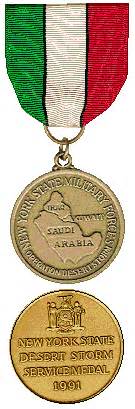 New York Desert Storm Service Medal