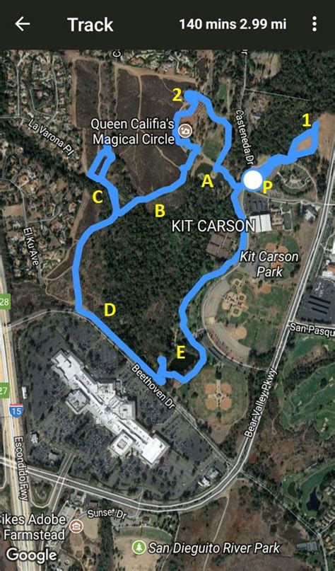 Kit Carson Park Map