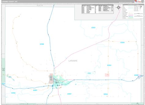 Laramie County, WY Wall Map Premium Style by MarketMAPS - MapSales