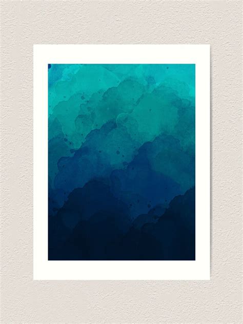 "Watercolor Blue Gradient " Art Print for Sale by cherishakayart ...