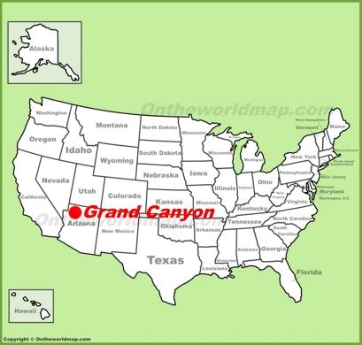 Grand Canyon Map | USA | Detailed Maps of Grand Canyon National Park