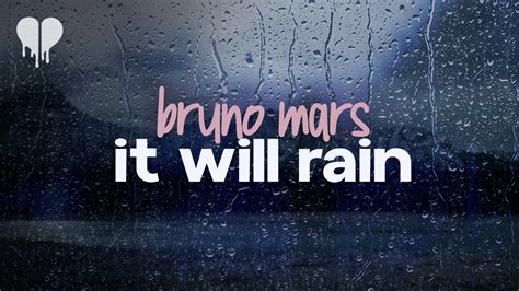 Bruno Mars It Will Rain Album Cover