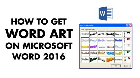 How to get the original Word Art on Word 2016 - YouTube