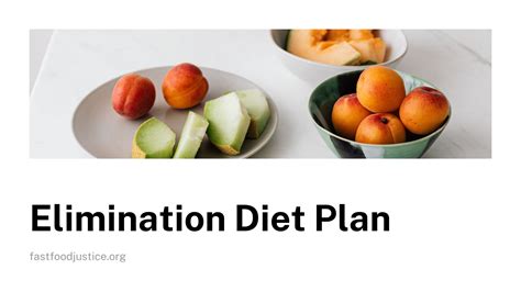 Elimination Diet Plan PDF Free Download - Fast Food Justice