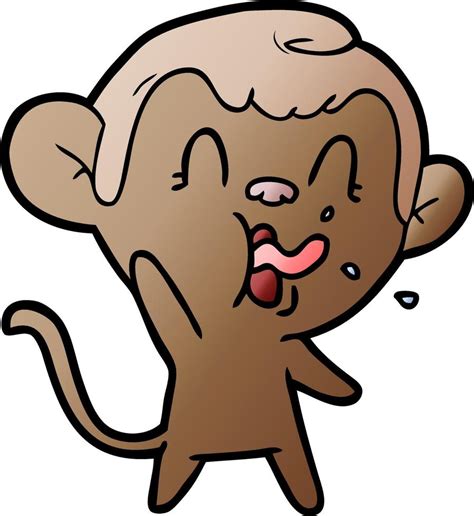 crazy cartoon monkey 12427887 Vector Art at Vecteezy