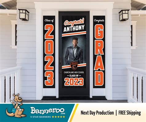 Graduation Banner for Front Door & Porch – Class of 2024 – Banneroo