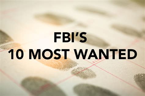 The FBI's '10 Most Wanted'