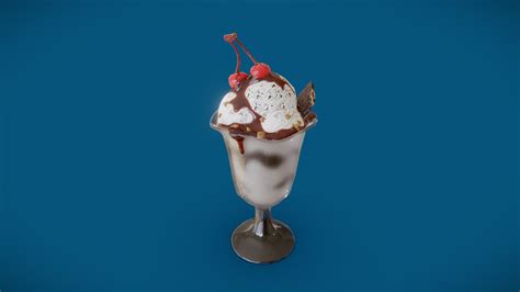 Sundae - Sketchfab Low Poly Challenge: Desserts - Download Free 3D model by Warkarma [523838e ...