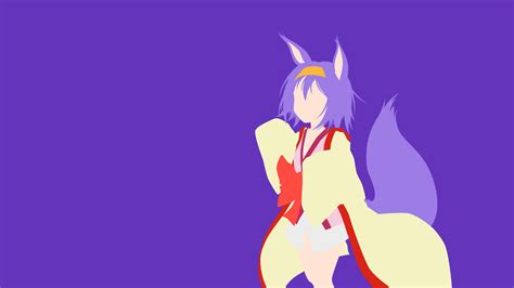 Animation character in purple background, No Game No Life, Hatsuse Izuna, vector, anime vectors ...