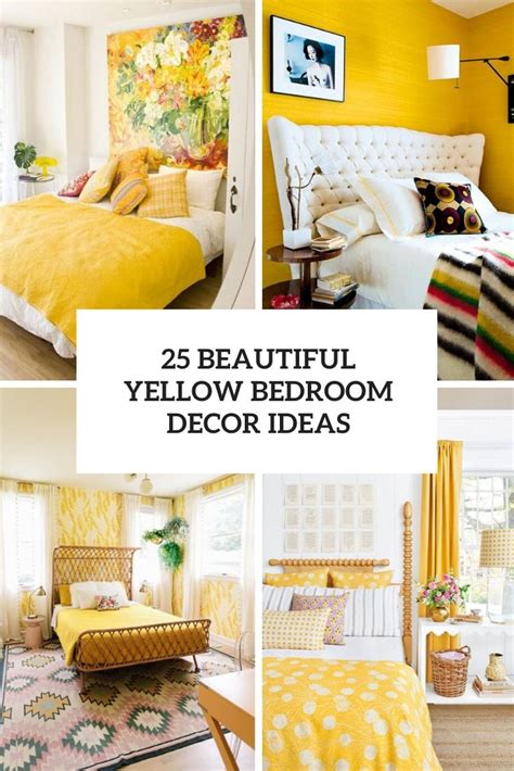 25 Beautiful Yellow Bedroom Decor Ideas - Shelterness