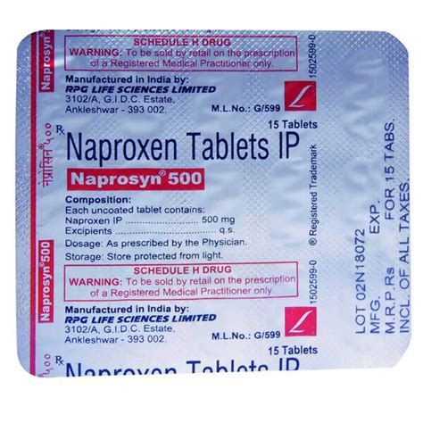 Buy Naprosyn 500 Tablet (15) | kauveryMeds.com