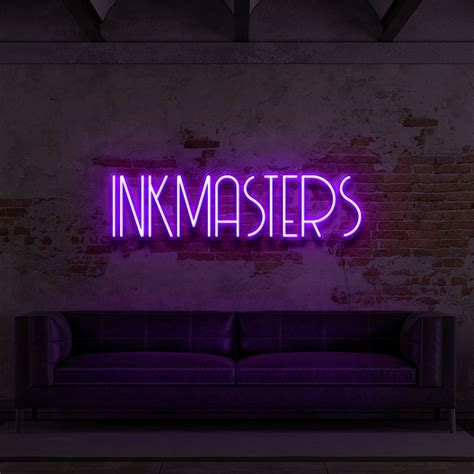 Inkmasters Neon Sign for Tattoo Parlours - 60cm (2ft) / Purple / LED Neon | Neon signs, Neon ...