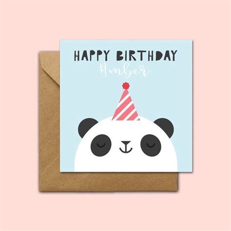 Panda Birthday Card | Panda birthday cards, Birthday cards, Panda card