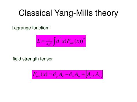 PPT - Yang-Mills Theory in Coulomb Gauge PowerPoint Presentation, free ...