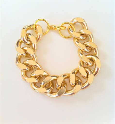 Chunky Gold Curb Chain Bracelet