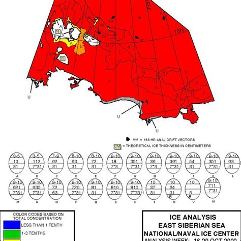 Ice Analysis Chart for East Siberian Sea (latitude 70 o N to 80 o N and... | Download Scientific ...