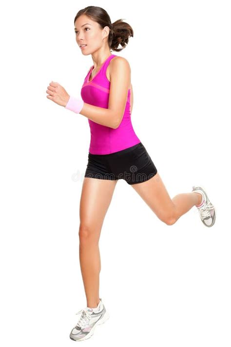 Running Fitness Woman Isolated Stock Image - Image of athletic, action: 20554031