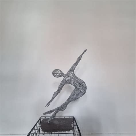 Silver Dancer Wire Sculpture | Luke Western Art