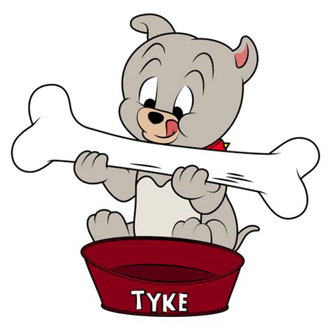 Tom and jerry tyke eating bone sticker – Artofit