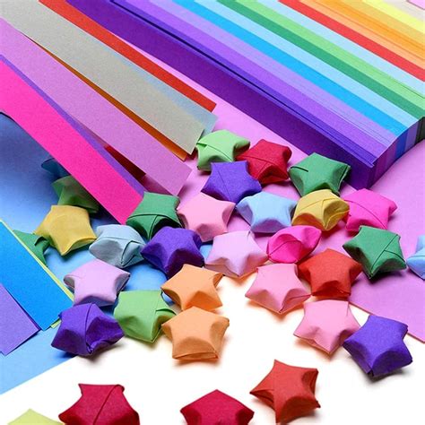 Origami Stars Paper Double Sided 26 Colours 2080 Sheets Decoration ...