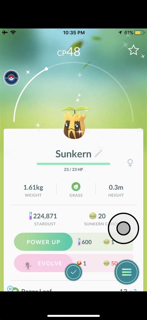 Found A Shiny Sunkern! : r/PokemonGoSpoofing