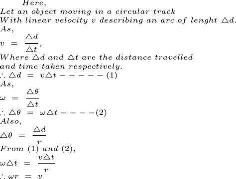 Linear Velocity Equation Trig - Tessshebaylo