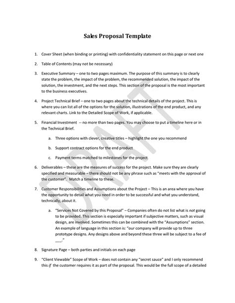 Sales Proposal Template in Word and Pdf formats