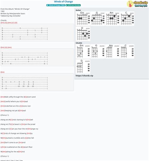 Chord: Winds of Change - tab, song lyric, sheet, guitar, ukulele ...