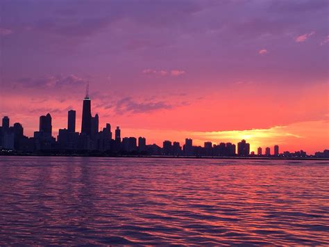 Chicago sunset | Sunset, Cityscape, Chicago