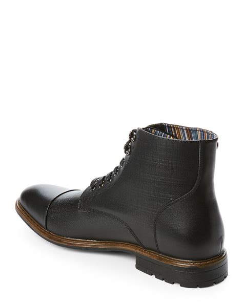 Lyst - Original Penguin Black Neilson Cap Toe Boots in Black for Men