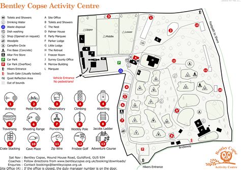 Site Map - Bentley Copse Activity Centre