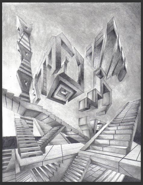 Abstract Perspective Drawing by Drawer888 on DeviantArt