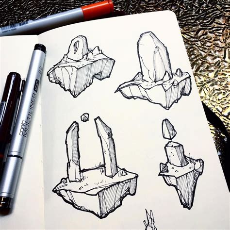 3,585 Likes, 17 Comments - @thisnorthernboy on Instagram: “Sketching odd little floating islands ...