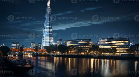 Night view of The Shard. Generative AI 32977139 Stock Photo at Vecteezy