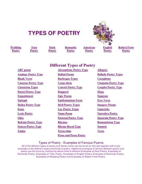 Types Of Poetry