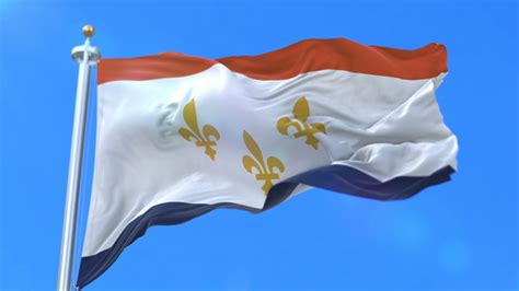 Flag of New Orleans City of United States of America, Motion Graphics