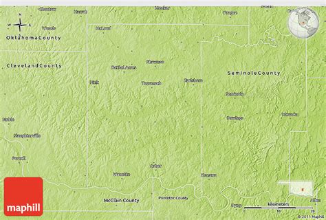 Physical 3D Map of Pottawatomie County