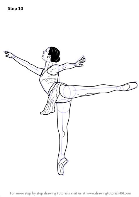 Learn How to Draw a Ballet Dancer (Ballet) Step by Step : Drawing Tutorials