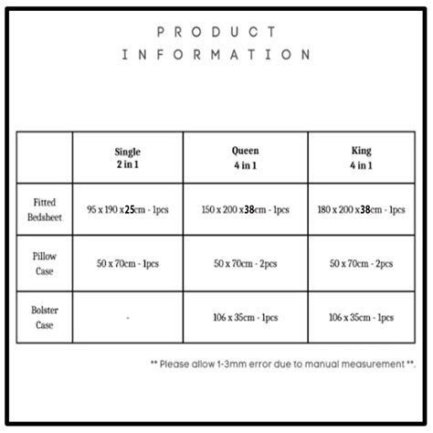 Standard Bed Sheet Sizes Guide Philippines (Size Chart In