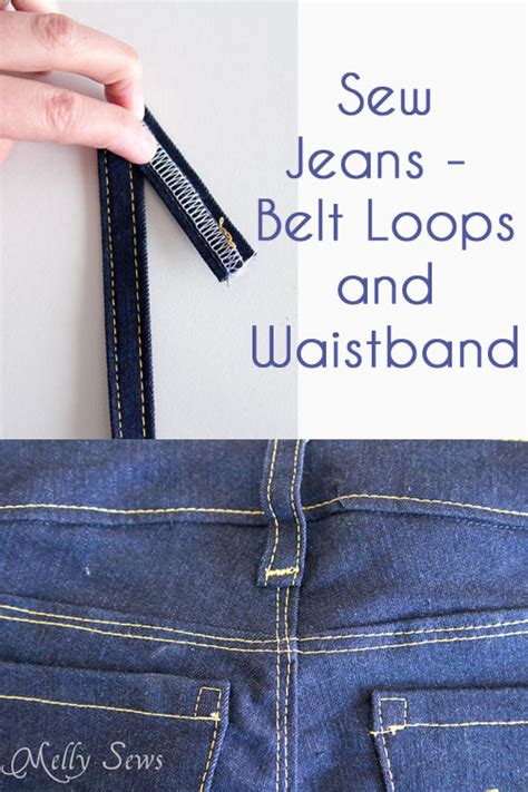 Sew Jeans - Belt Loops and Waistband - Melly Sews