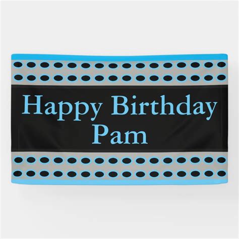 Happy Birthday Pam Banner | Zazzle.co.uk