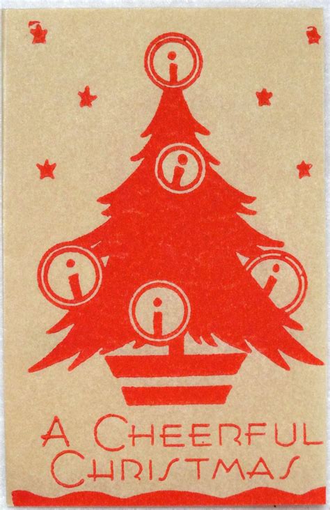 705 20s ART Deco Tree Vintage Christmas Greeting Card | eBay | Vintage christmas greeting cards ...