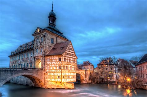 Sumfinity.com Old Town Hall of Bamberg in the middle of the Regnitz River