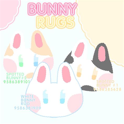 Bloxburg Rug / Carpet Decal Codes ( Bunny ) | Bloxburg decals codes, Bloxburg decal codes, Fuzzy rug