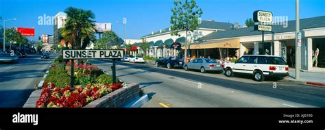 Sunset Plaza Sunset Blvd Los Angeles California Stock Photo - Alamy