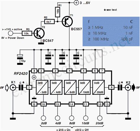 0-44dB RF Attenuator Circuit Diagram