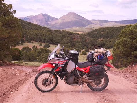 KLR650 on the TransAmerica Trail near the borders of New Mexico ...