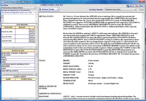 EMR and EHR Screenshots | 43 years old, Mental, Emr